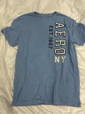 Aero NY Men's Light Blue Graphic Tee